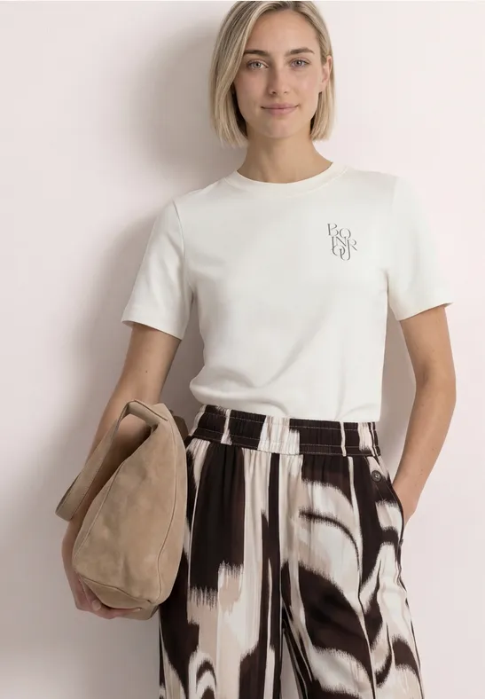 Street One T-Shirt mit Rundhals und Chestprint
