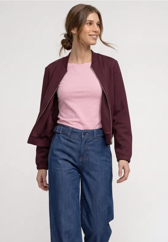 Langarm Jacke im verkürzten Schnitt