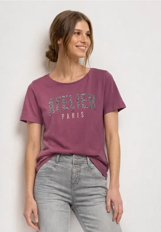T-Shirt mit Rundhals und Frontprint
