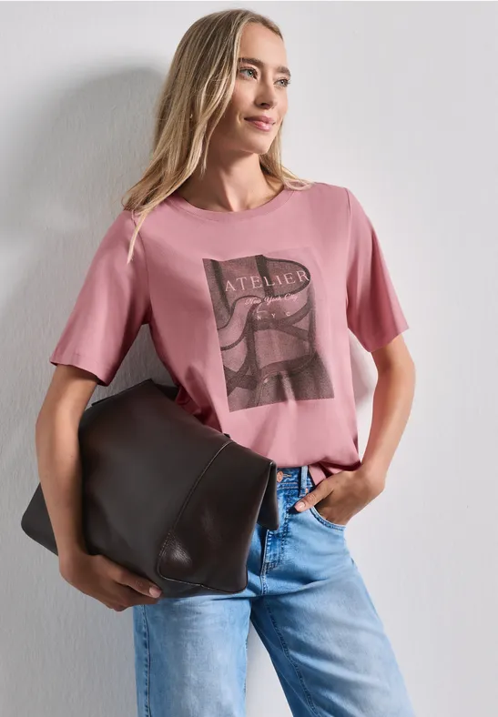 T-Shirt mit Rundhals und Fotoprint