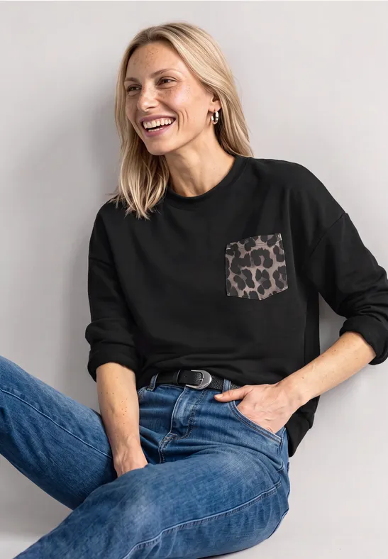 Longsleeve met luipaarddetails