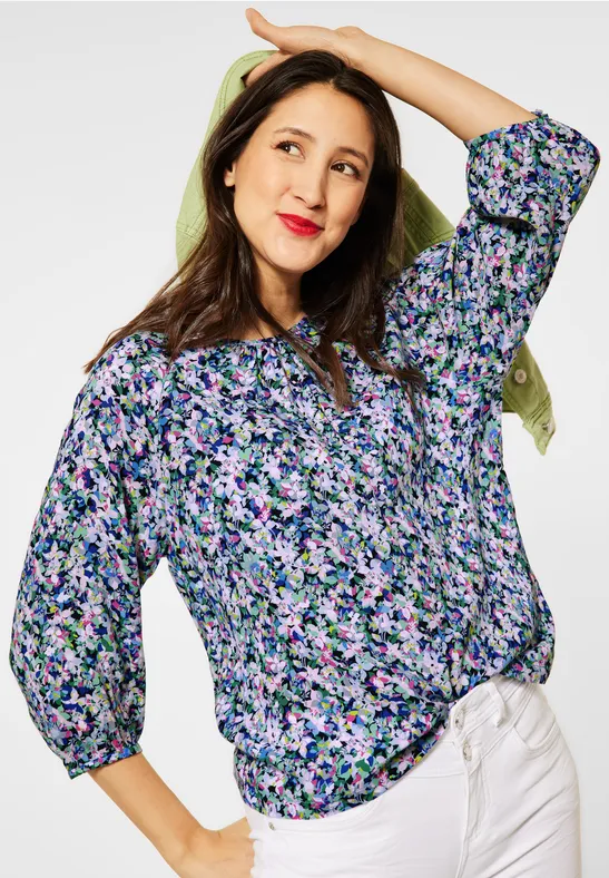 Street One Maglietta Raglan Stampata Donna - Tunica Con Scollo A Barchetta, Maniche Lunghe, Morbido Misto Cotone Modal - 3