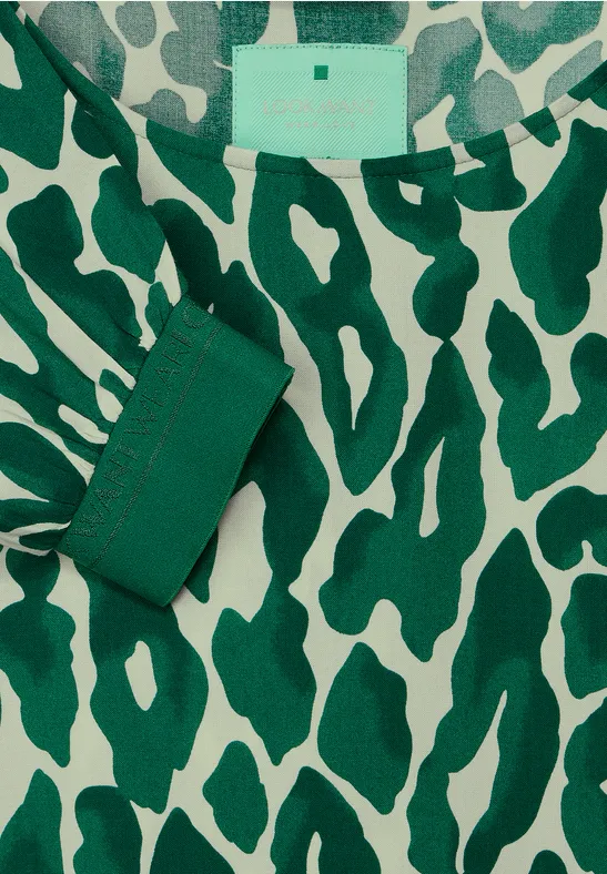 Street One Damen Bluse Leo-Print Mit Tapedetails - Lässig Und Trendy Für Den Alltag