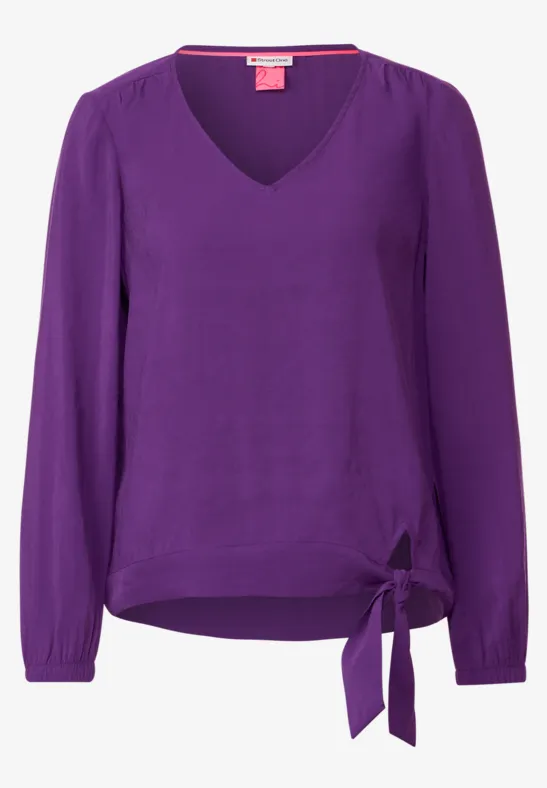 STREETONE Chemisier avec nœud décoratif in Violet STREETONE