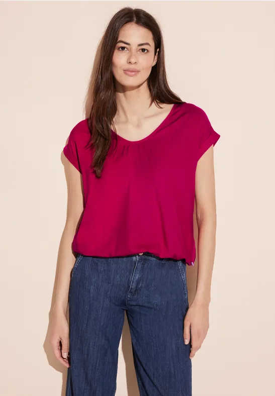Thumbnail - Street One Frauen Viskose Bluse in Rot, Gr: 38