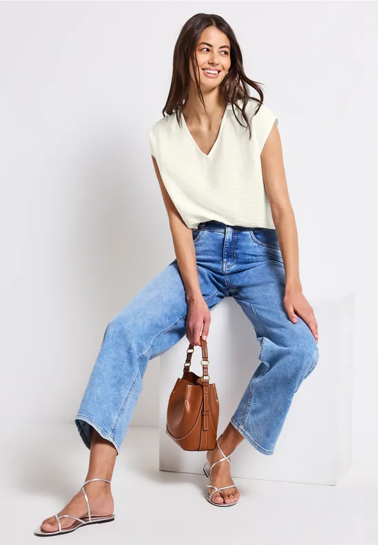 Thumbnail - V-Neck Blusenshirt