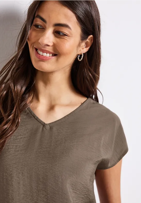 Thumbnail - V-Neck Blusenshirt