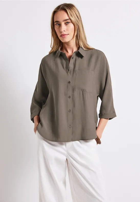 STREET ONE Overhemdblouse met borstzak