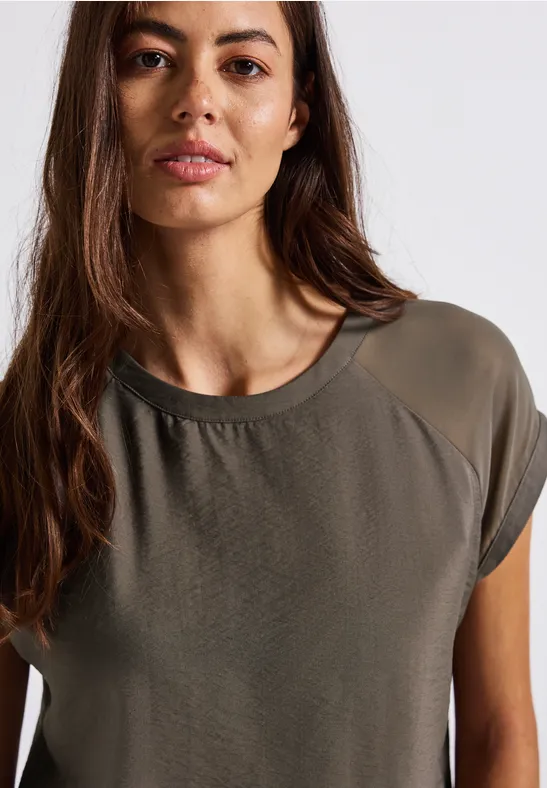 Street One Blouse shirt met mesh detail