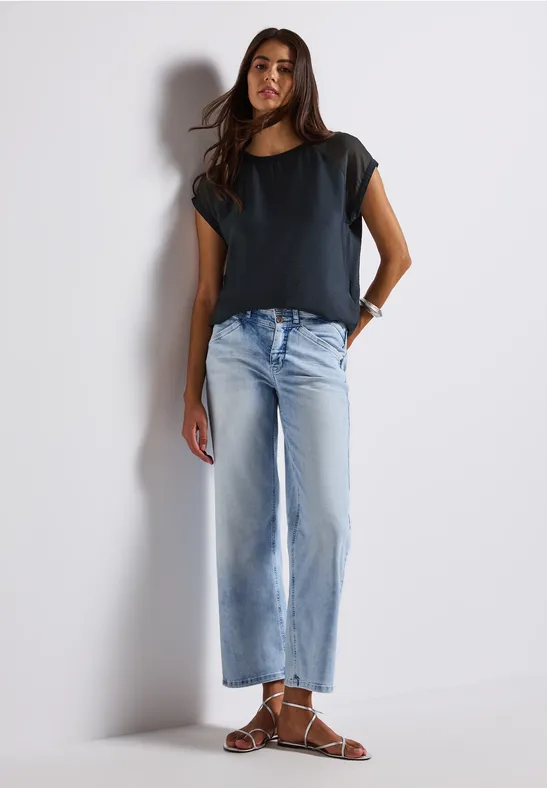 Street One Blouse shirt met mesh detail