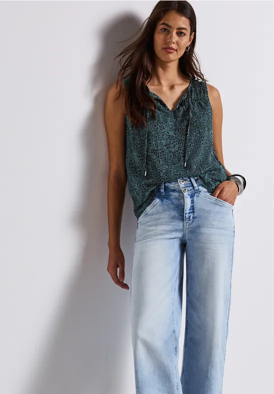 Thumbnail - Street One Chiffon Blusentop mit Print