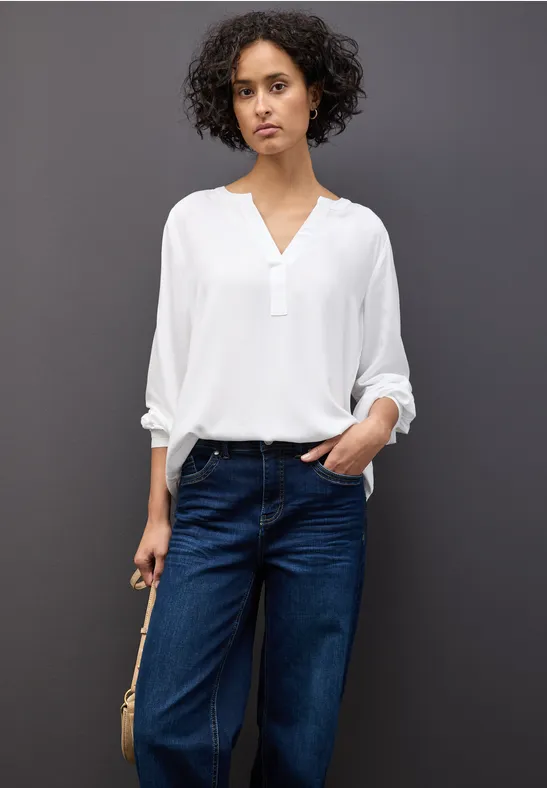 Thumbnail - Street One Frauen Split Neck Tunika in Weiß, Gr: 44