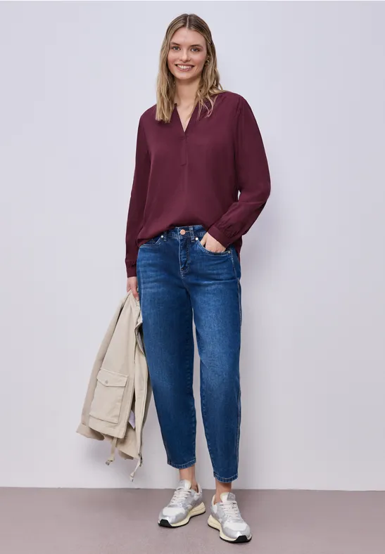 Thumbnail - Street One Frauen Split Neck Tunika in Rot, Gr: 38