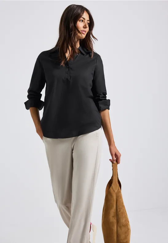 Thumbnail - Street One Frauen Business Hemdbluse in Schwarz, Gr: 38
