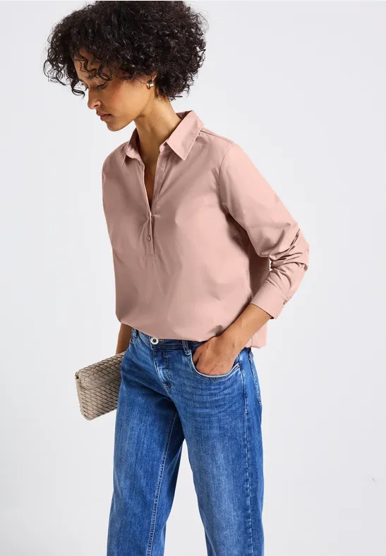 Thumbnail - Street One Frauen Business Hemdbluse in Rosa, Gr: 44