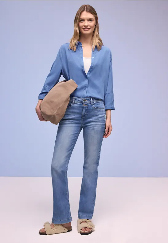 Thumbnail - Hemdbluse im Washed-Look