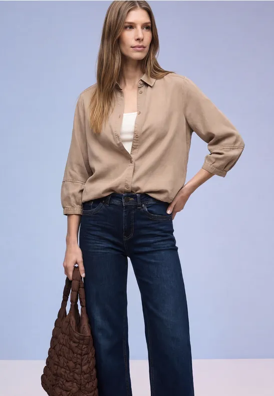 Thumbnail - Hemdbluse im Washed-Look