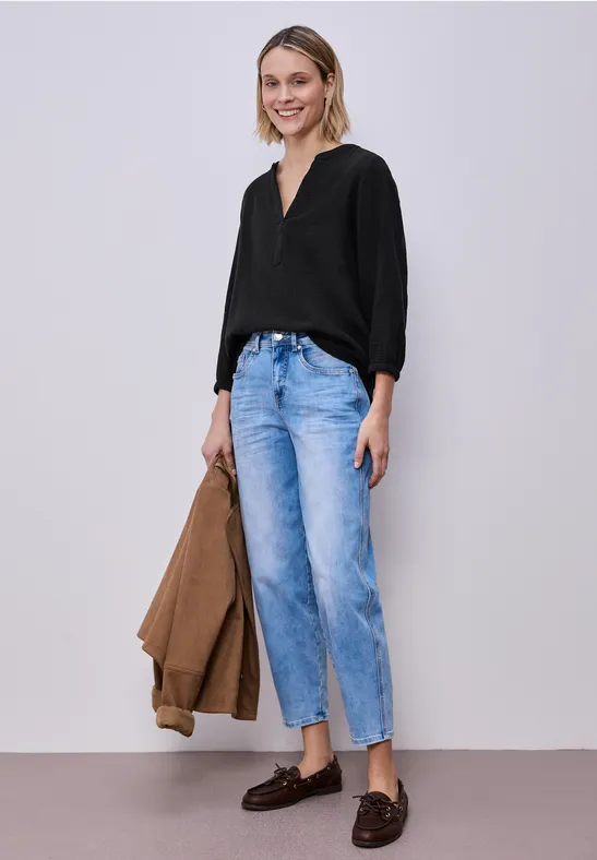 Thumbnail - 3/4-Arm Bluse in Musselinqualität