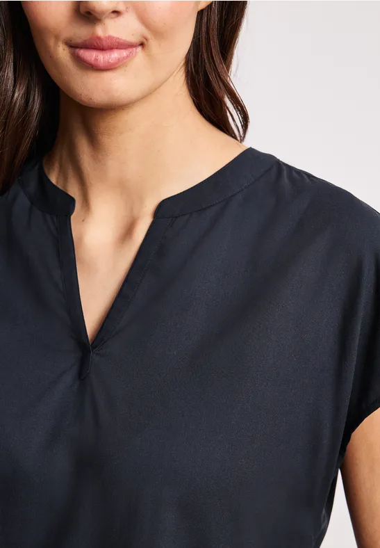 Thumbnail - Street One Dropped Shoulder Bluse mit Split Neck