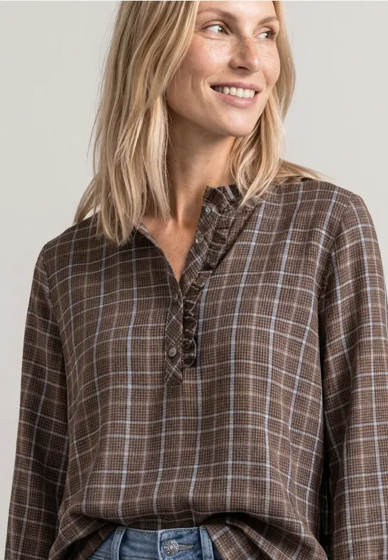 Langarm Bluse mit Rüschendetails