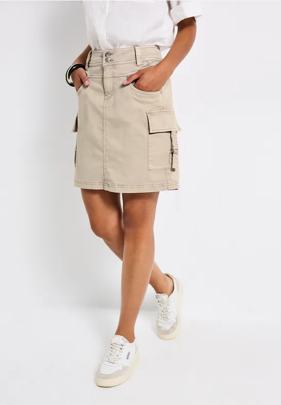 Thumbnail - Street One Frauen Rock im Cargo-Look in Beige, Gr: 46