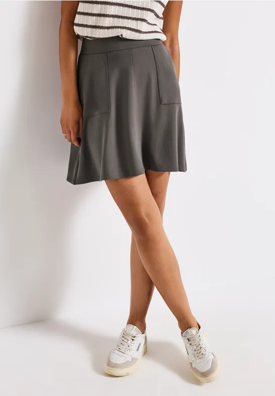 Thumbnail - Street One Frauen Rock in Unifarbe in Braun, Gr: 42