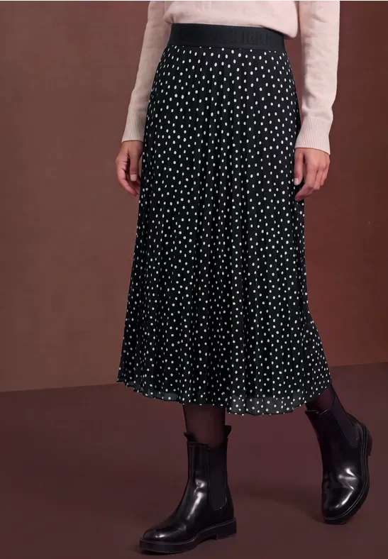 Midi-rok van mesh met print