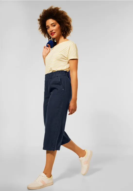 Street One - Pantalones De Pierna Ancha Para Mujer | Estampado Moderno | Viscosa Ligera
