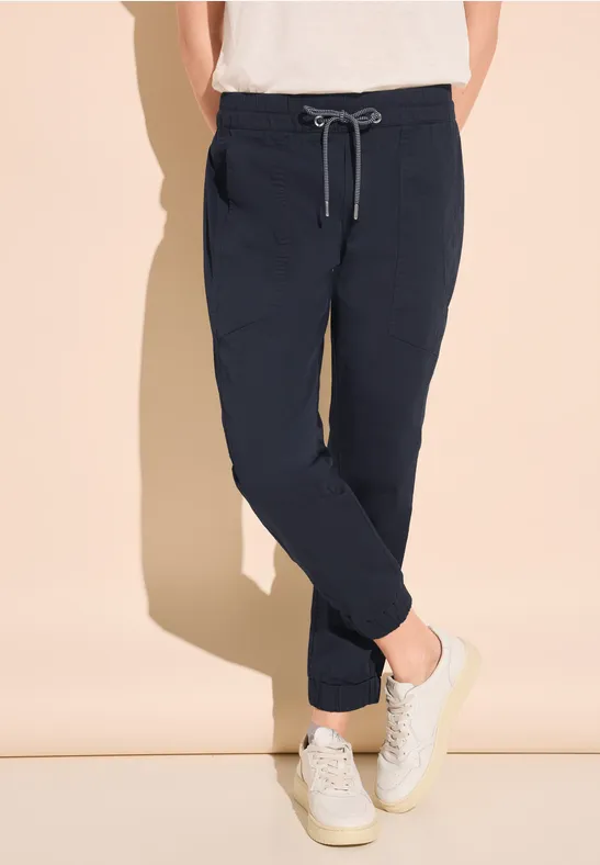 Thumbnail - Street One Frauen Leichte Sommer Hose in Blau, Gr: 32