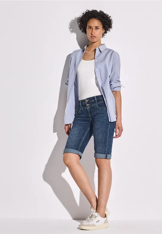Thumbnail - Street One Frauen Bermuda Jeans in Blau, Gr: 30