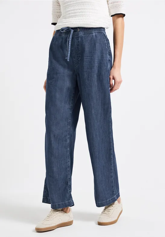 Thumbnail - Street One Frauen Wide Leg Jeans in Blau, Gr: 30