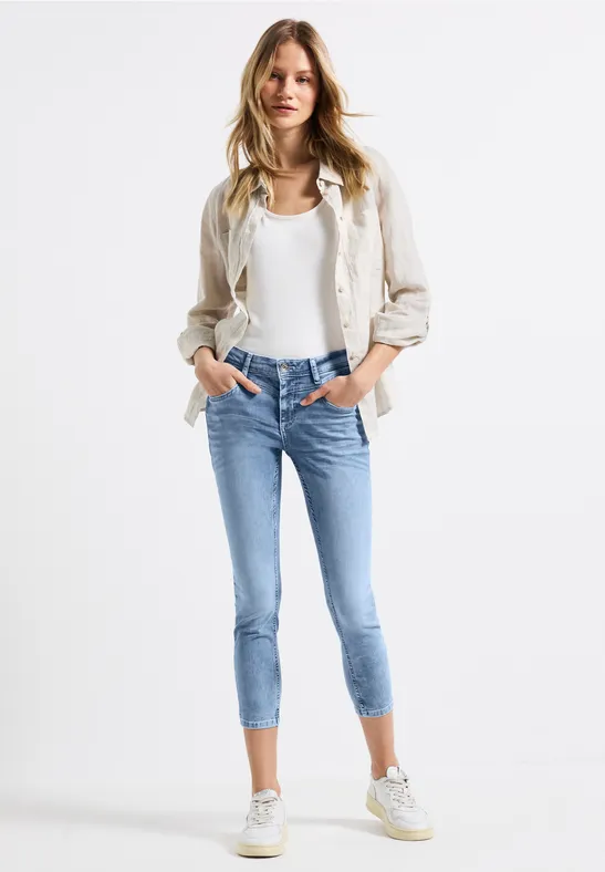 Thumbnail - Street One Frauen 7/8-Jeans im Slim Fit in Blau, Gr: 31