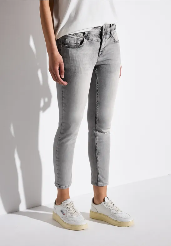 Thumbnail - Street One Frauen 7/8-Jeans im Slim Fit in Grau, Gr: 34