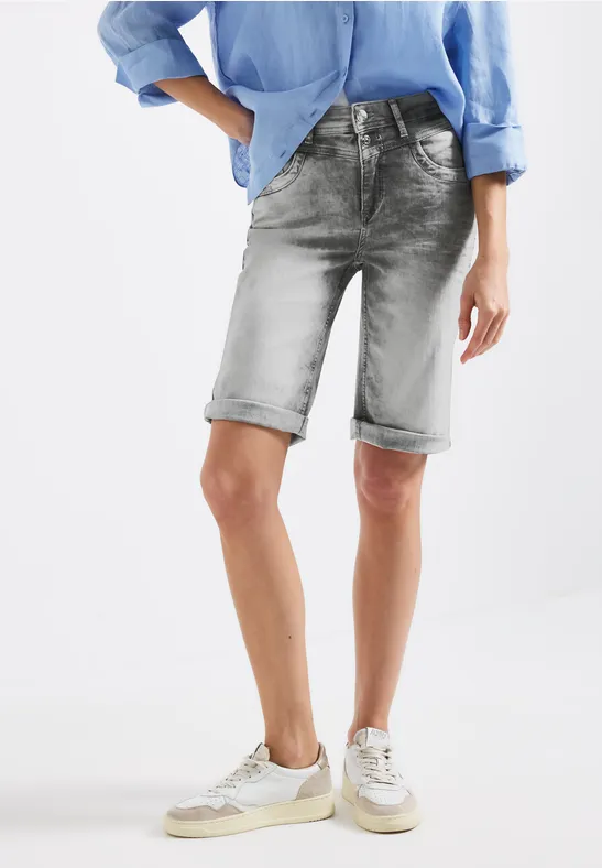 Thumbnail - Street One Frauen Bermuda Jeans in Grau, Gr: 33