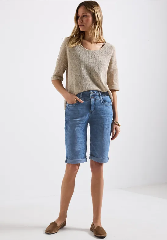 Thumbnail - Street One Frauen Bermuda Jeans in Blau, Gr: 32