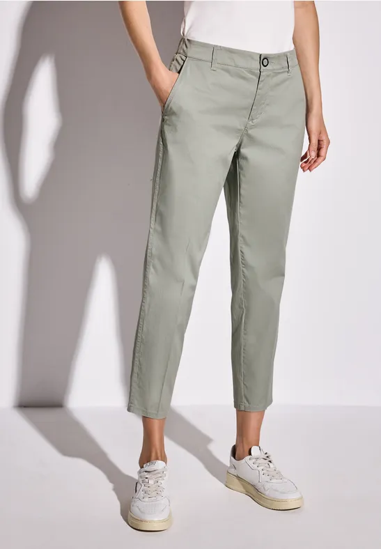 Thumbnail - Street One Frauen Softe Twill Chino in Grün, Gr: 40