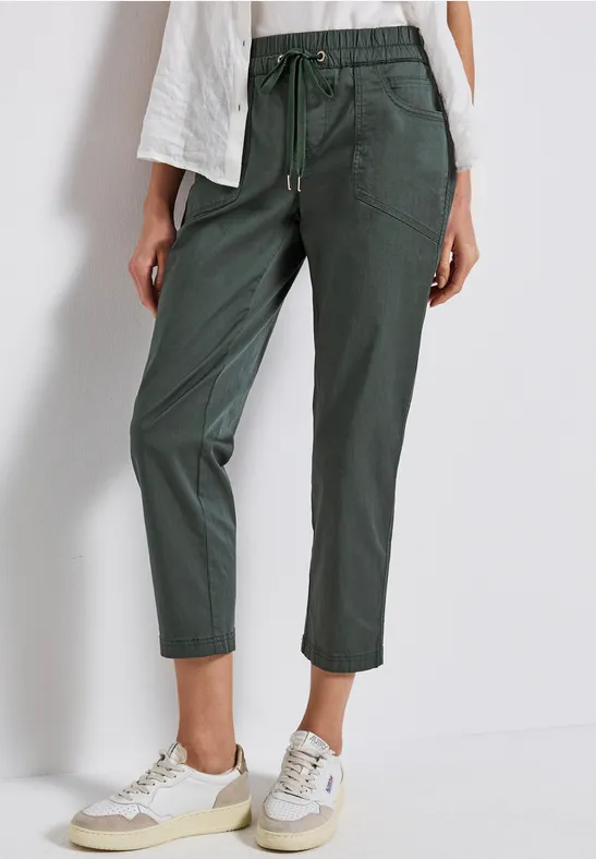 Street One Frauen Hose im Loose Fit in Grün, Gr: 32