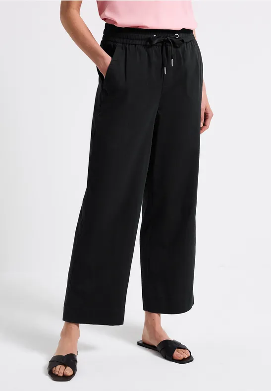 Thumbnail - Street One Frauen Straight Leg Hose in Schwarz, Gr: 44