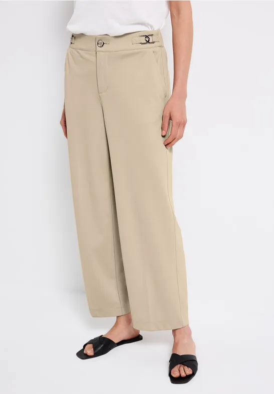 Thumbnail - Straight Leg Piqué Hose