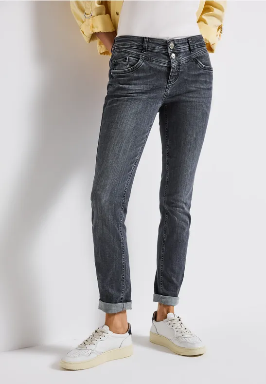 Thumbnail - Street One Frauen Casual Fit Jeans in Grau, Gr: 27
