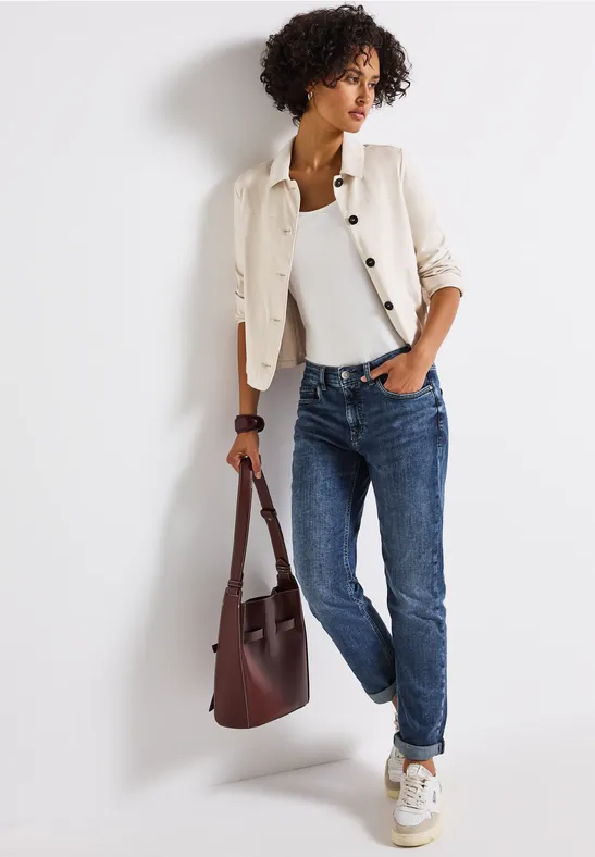 Thumbnail - Street One Frauen Boyfriend Jeans in Blau, Gr: 34