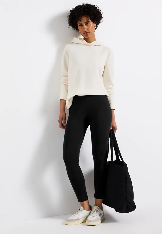 Thumbnail - Street One Frauen Basic 7/8 Leggings in Schwarz, Gr: 32