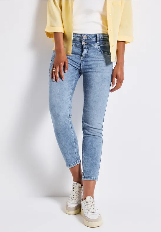 Thumbnail - Street One Frauen 7/8 Slim Fit Jeans in Blau, Gr: 36