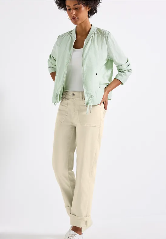 Thumbnail - Street One Frauen Straight Leg Jeans in Beige, Gr: 28