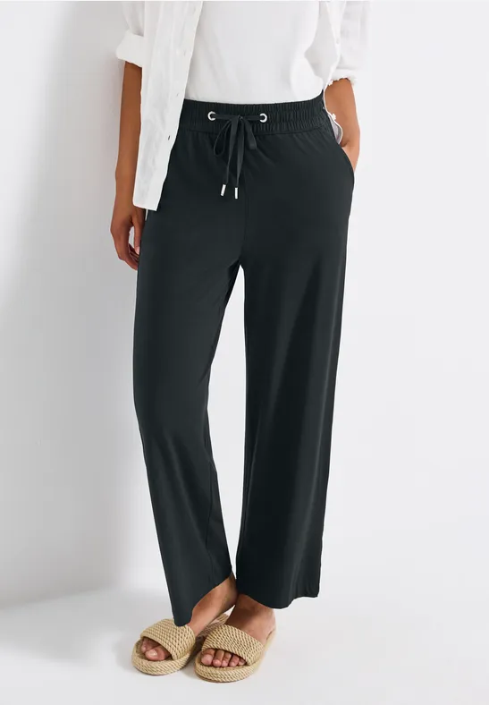 Thumbnail - Wide Leg Hose mit Jogg Bund