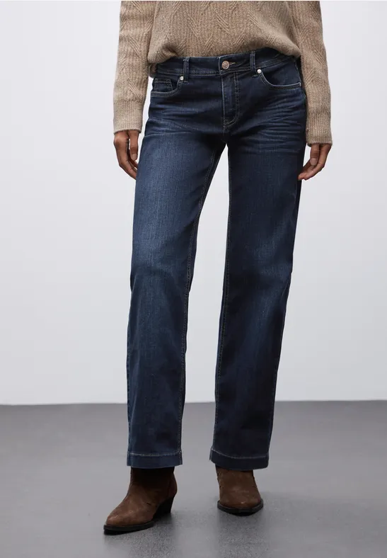 Thumbnail - Street One Frauen Straight Leg Jeans in Blau, Gr: 32