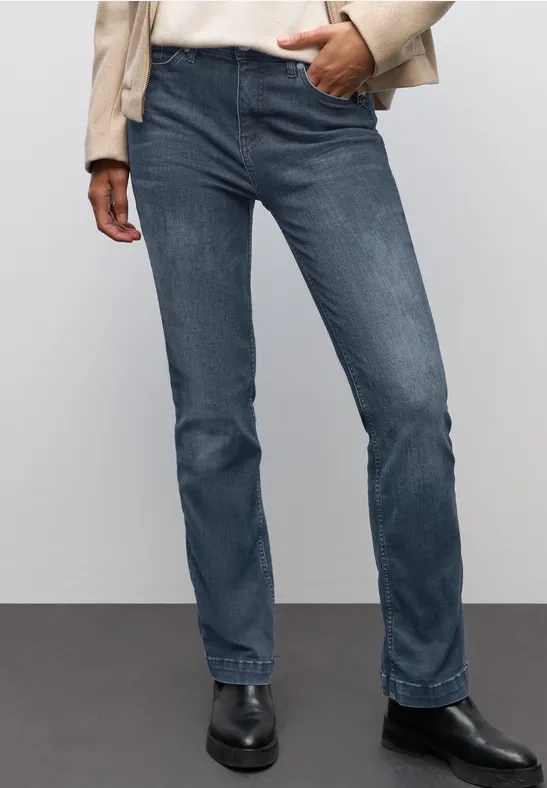Thumbnail - Street One Frauen Bootcut Jeans in Blau, Gr: 28