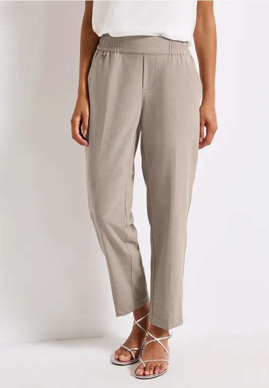 Thumbnail - Street One Frauen Hose mit Gallonstreifen in Beige, Gr: 36