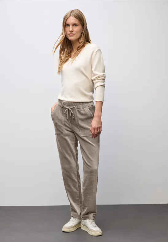 Thumbnail - Street One Frauen Loose Fit Cordhose in Braun, Gr: 40