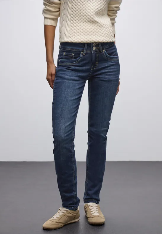 Thumbnail - Street One Frauen Casual Fit Jeans in Blau, Gr: 36